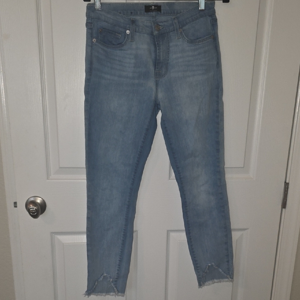 7 For All Mankind Light Blue Ankle Jeans